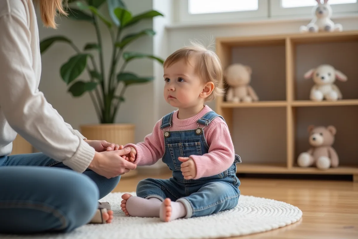 Petite fille de deux ans en détresse dans une nurserie