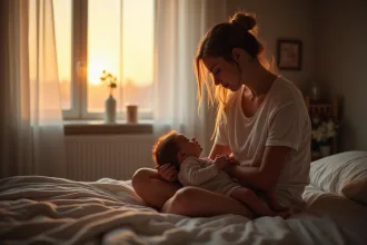 Bébé endormi avec des cycles de sommeil irréguliers