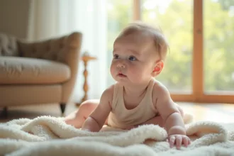 Bébé réagissant aux départs d'un parent avec des pleurs