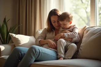 Enfants montrant des signes de stress dans un environnement familial tendu