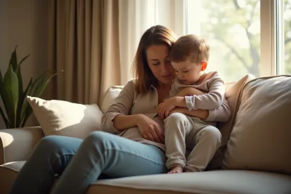 Enfants montrant des signes de stress dans un environnement familial tendu