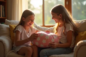 Coussin péteur et faux verre d'eau pour des rires en famille
