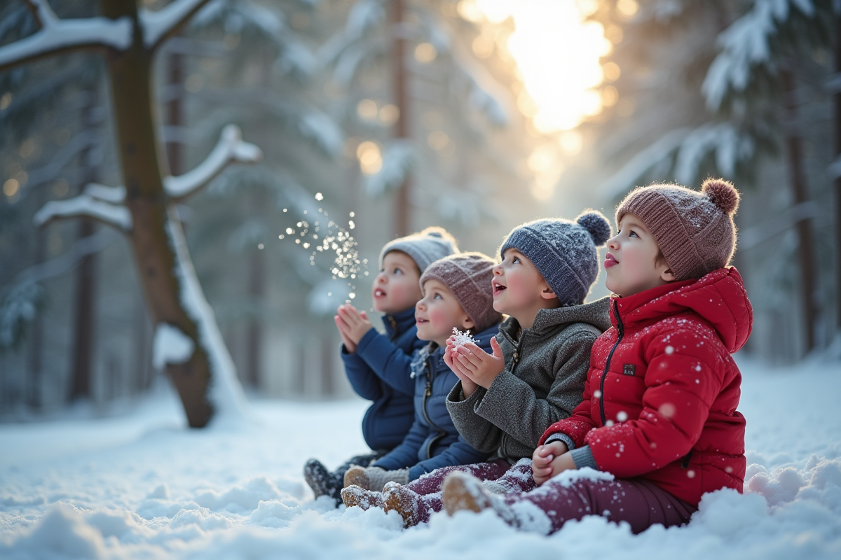 enfants neige