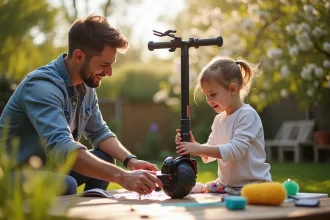 Contrôle de la trottinette électrique avant utilisation par un enfant